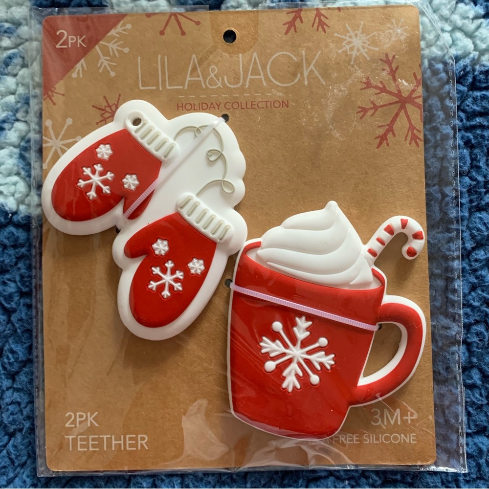 Lila & Jack holiday collection 2PK Teether NWT